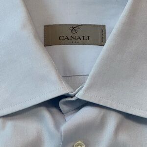 Canali Men's Light Blue Dress Shirt made in Italy
18 33